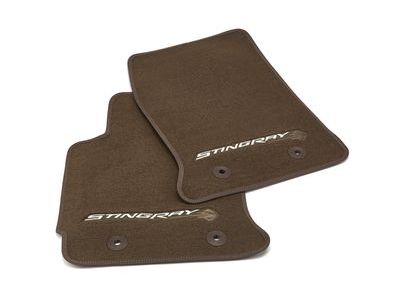 Chevy 22801664 MAT PKG,FRONT CARPET(INCLUDES 10,15)(BROWNSTONE)(INSTALL 0.10)(0.75 KGS)(W/MOJAVE STITCH)(W/STINGRAY LOGO)
