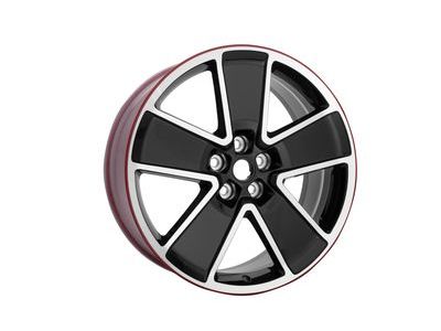 GM 19302760 Wheel, Alloy, Black; Red, Rear