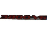 GM 10255676 Nameplate, Red, Front