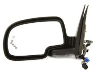GM 15124830 Mirror, Black, Rear Driver Side