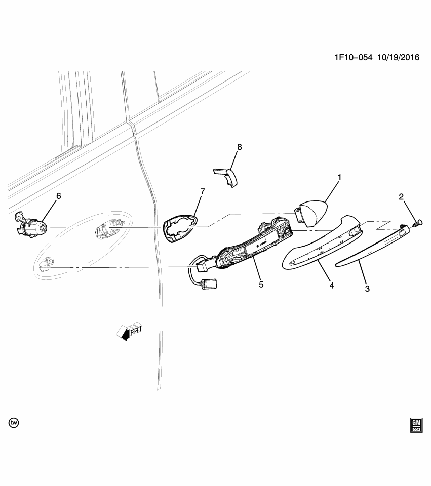 GM 13506789 Body, Door Outside Handle