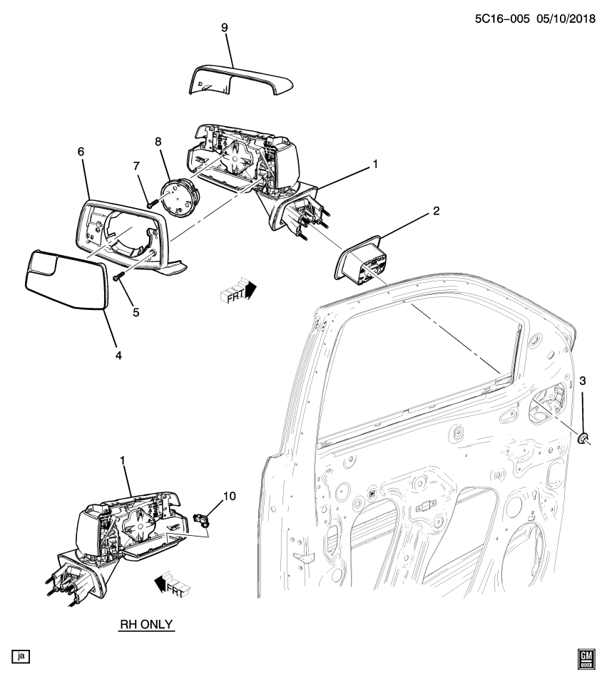 GM 84309710 Mirror, Rear View Mirror - Inside & Outside