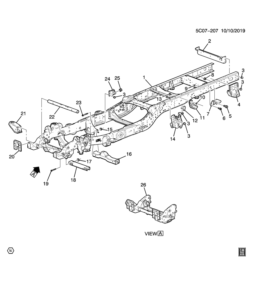 GM 86800578 Frame, Chassis