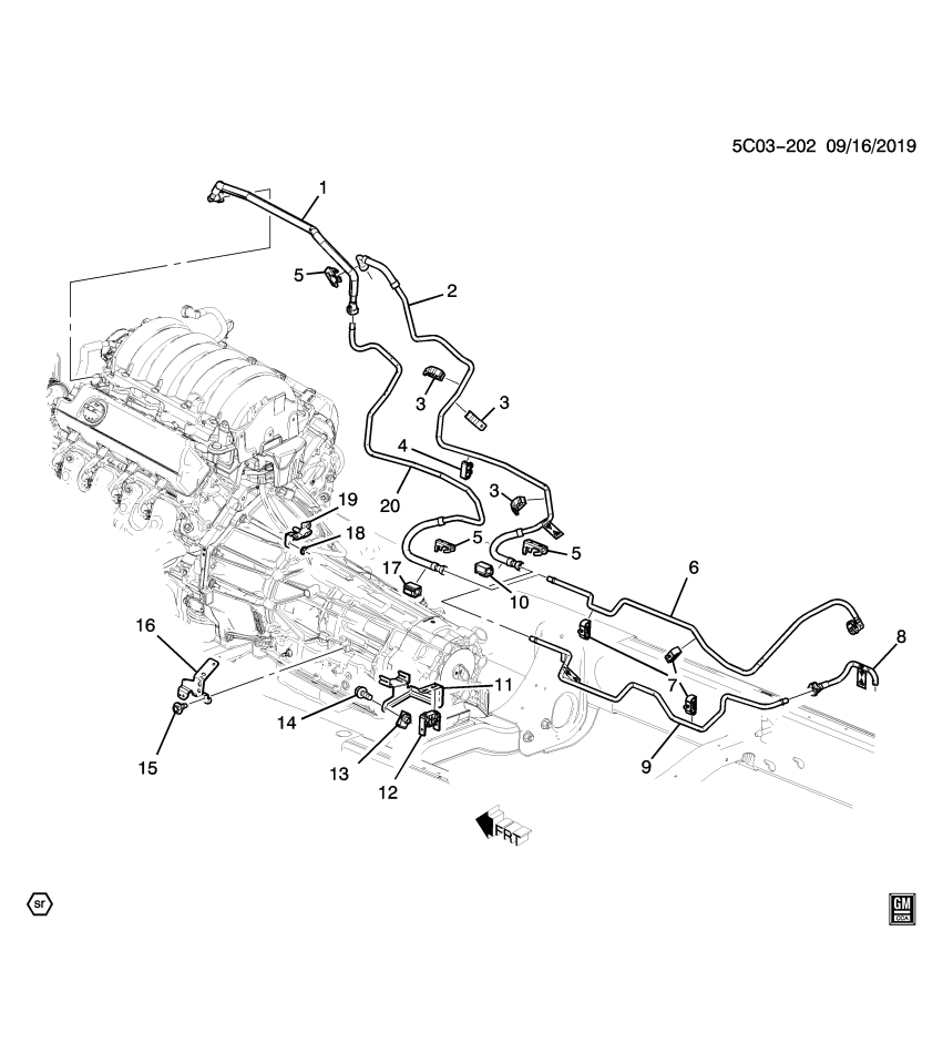 GM 84630234 Bracket, Fuel Line, Front