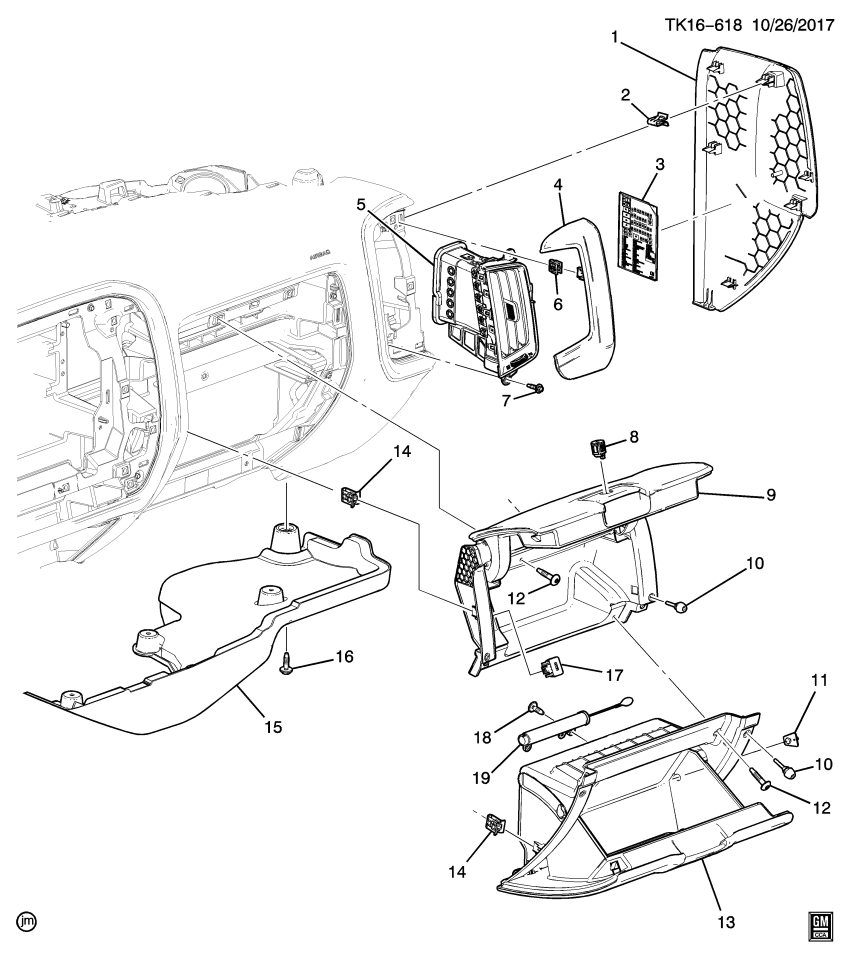 GM 94520500 Bolt, Instrument Panel Compartment Door