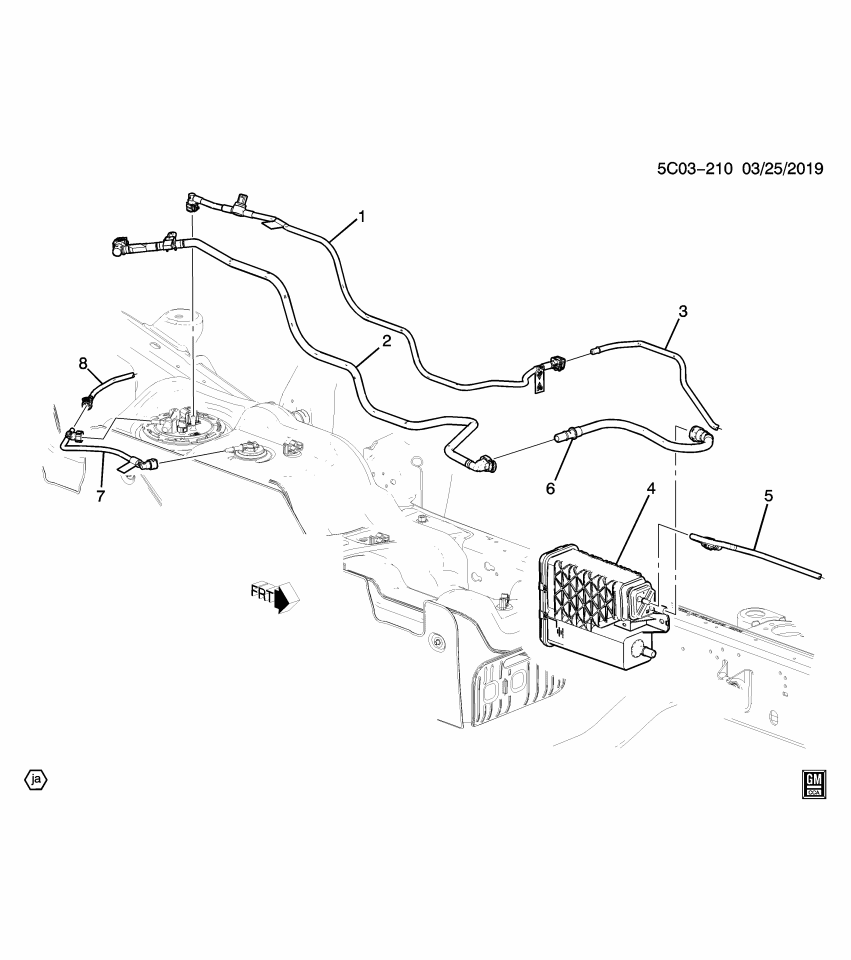 GM 84326115 Hose, Evaporation Emission System(Fuel Tank End)