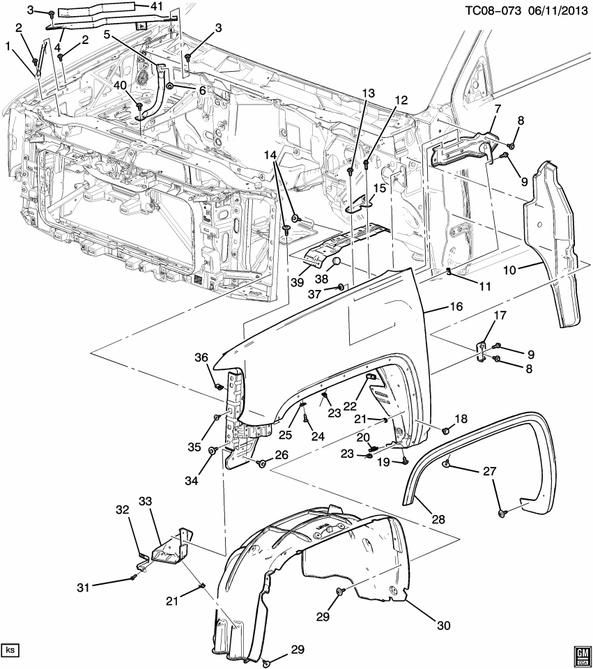 GM 11547289 Nut, Front Fender Molding