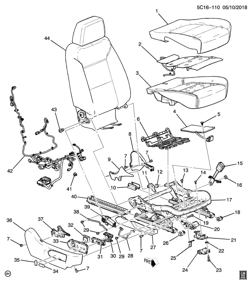 GM 84932009 Cover, Seat Cushion
