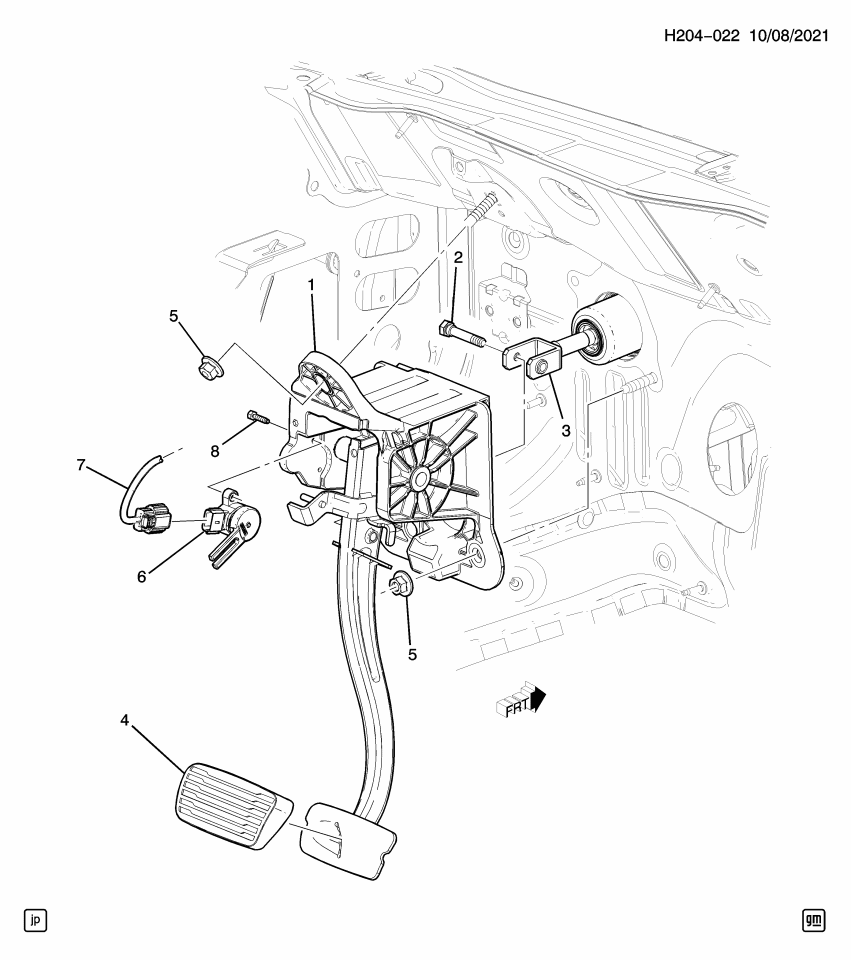 GM 84806537 Pedal, Brake