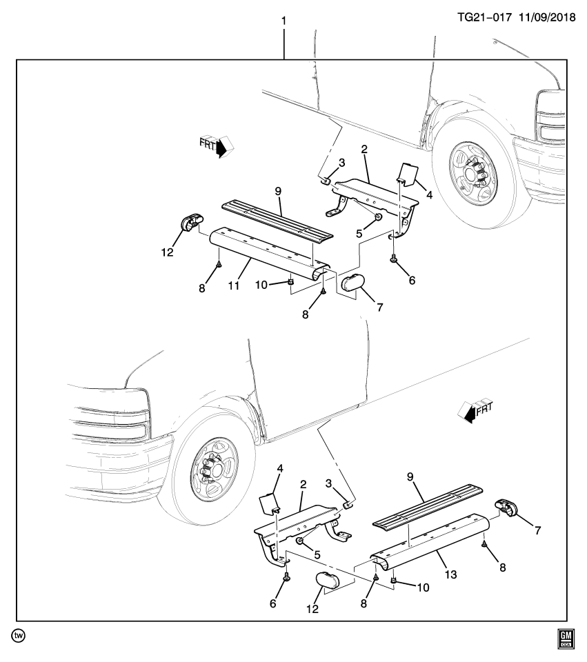 GM 22889283 Attachment Package, Side Step
