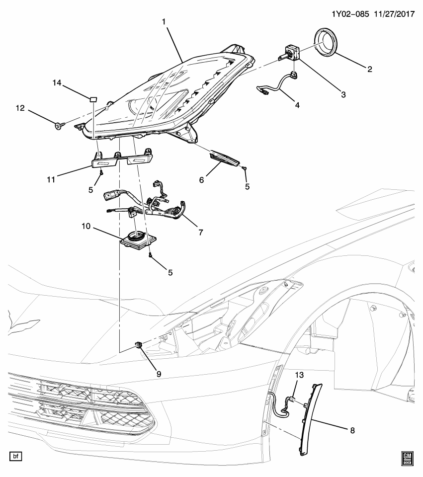 GM 23282876 Spacer, Front And Rear Bumper/Fascia Face