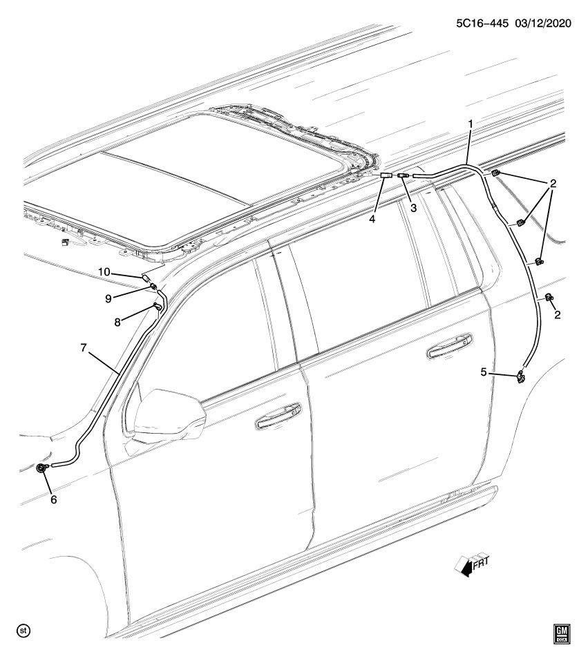 GM 85525686 Hose, Sun Roof