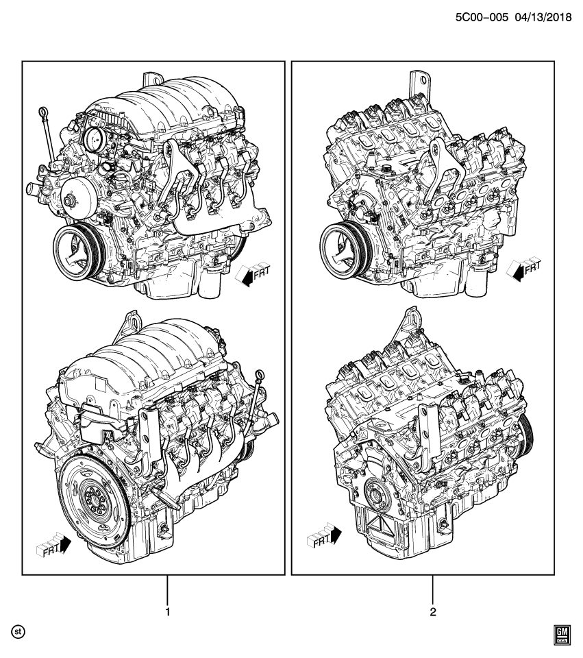 GM 19431935 Engine, Production/Service