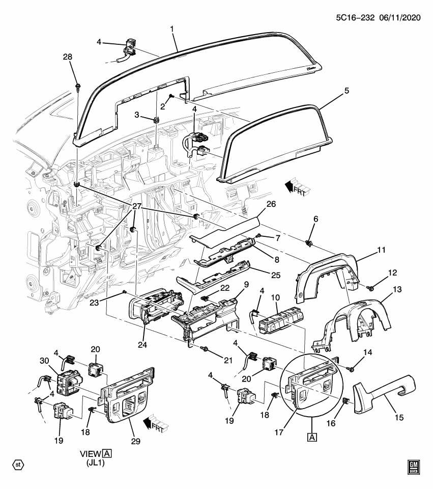 GM 86803672 Cluster, Instrument Panel Gage