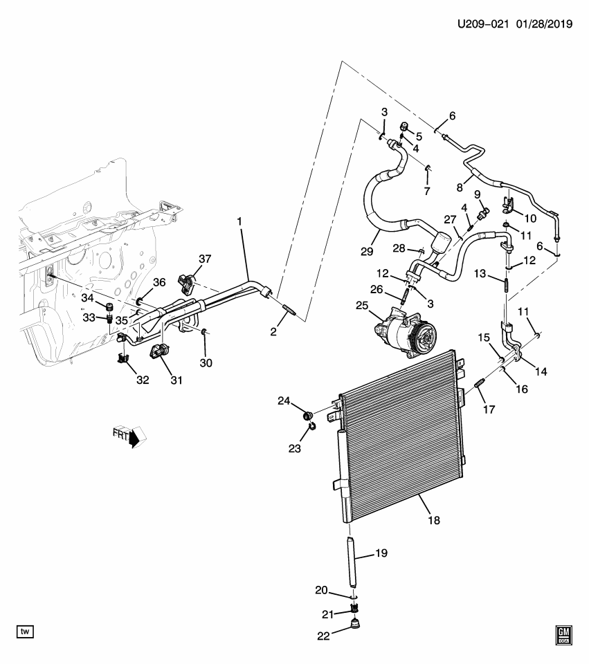 GM 11601702 Clip, A/C Expansion Valve