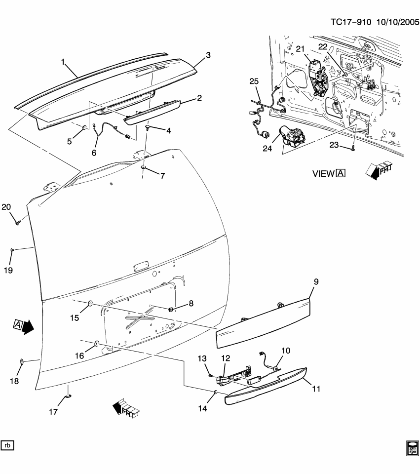 GM 11589327 Bolt, End Gate Lock