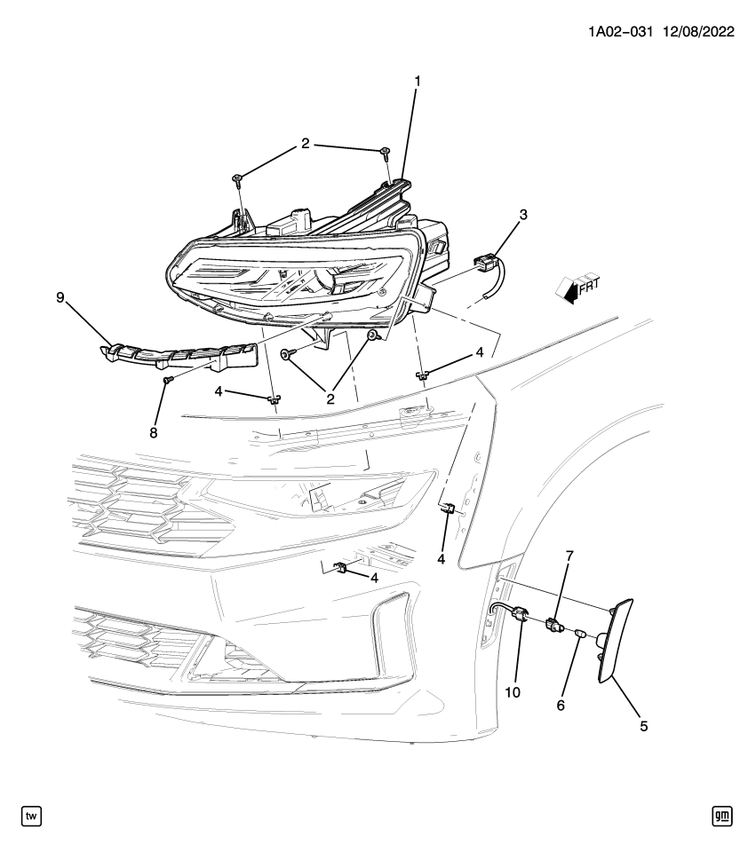 GM 84529717 Bracket, Capsule/Headlamp/Fog Lamp Mounting