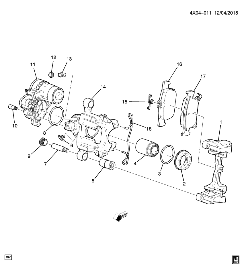 GM 85154808 Pad Kit, Brake