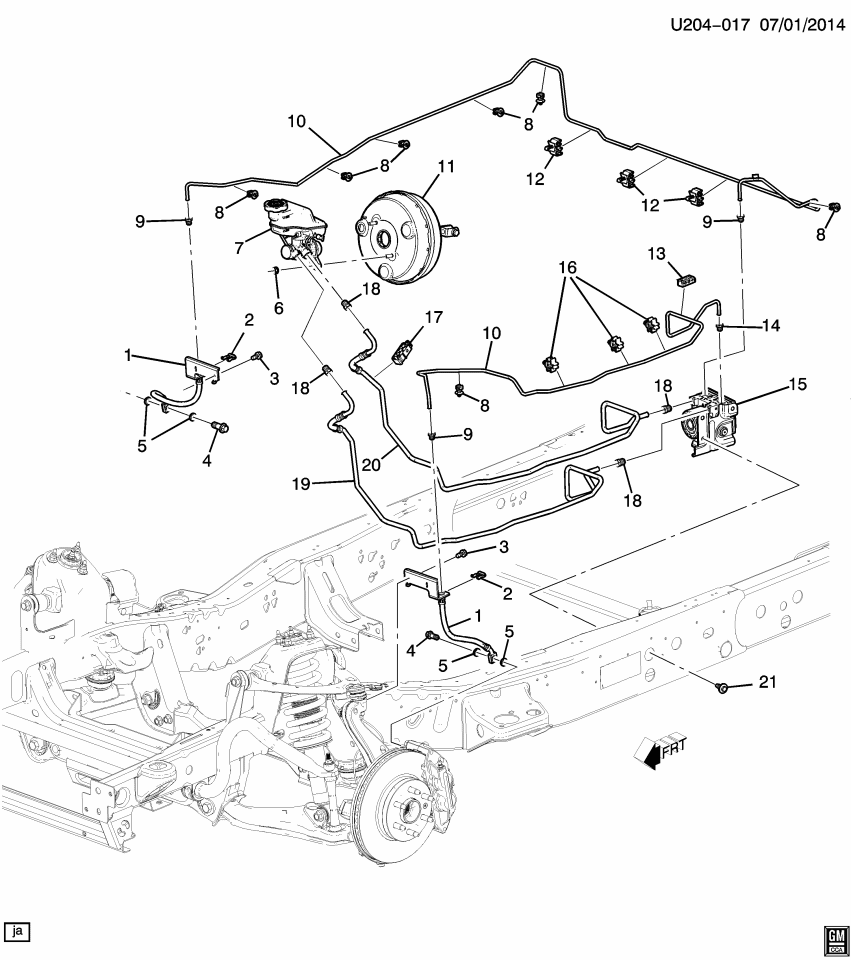 GM 84687452 Pipe, Hydraulic Brake