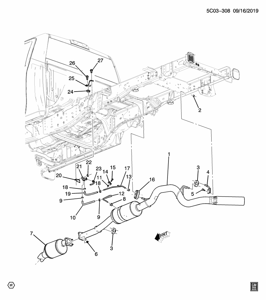 GM 23318219 Clamp, Computer Control Sensors