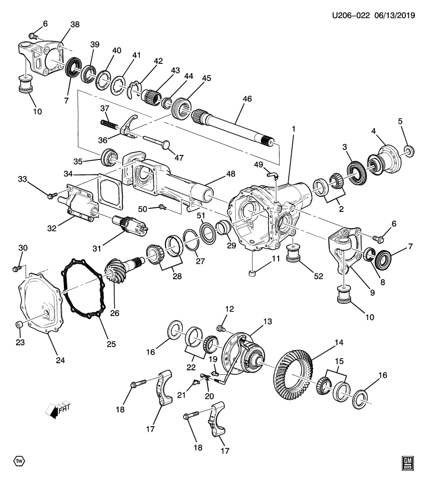 GM 23471919 Shim Kit, Differential Rear Pinion Bearing, Front