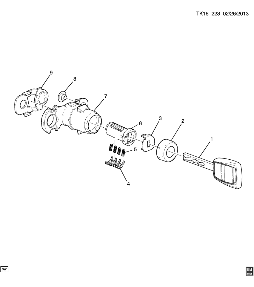 GM 13520800 Key, Ignition And Locks