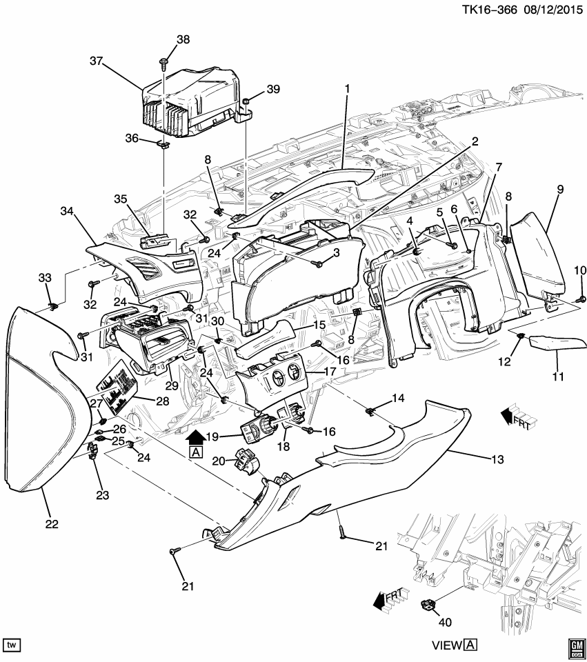 GM 23193601 Cluster, Instrument Panel Gage