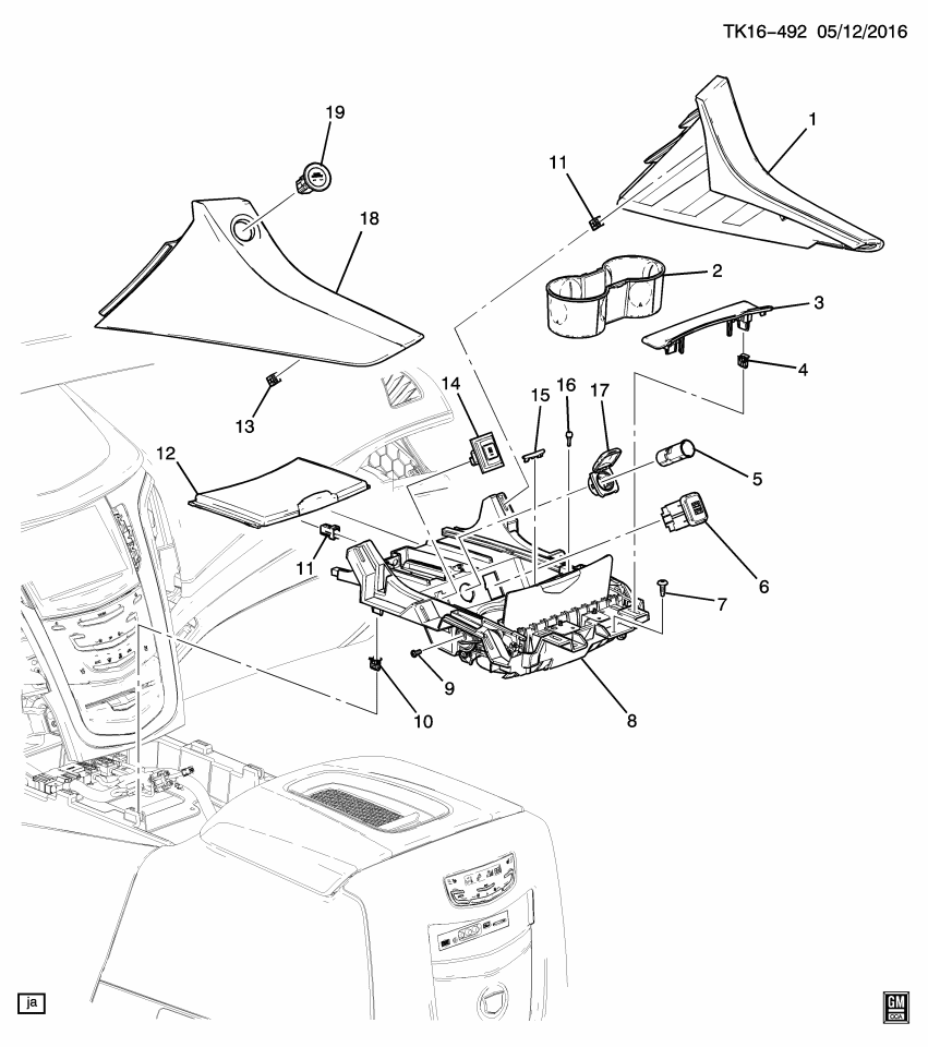 GM 84225091 Liner, Seat Separator Console