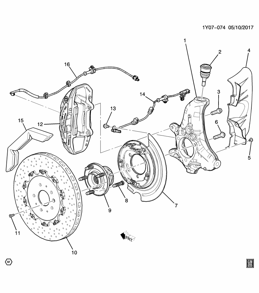 GM 84630373 Sensor, Brake Shoe Facing, Rear