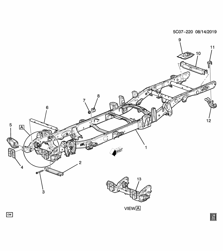 GM 84992826 Frame, Chassis