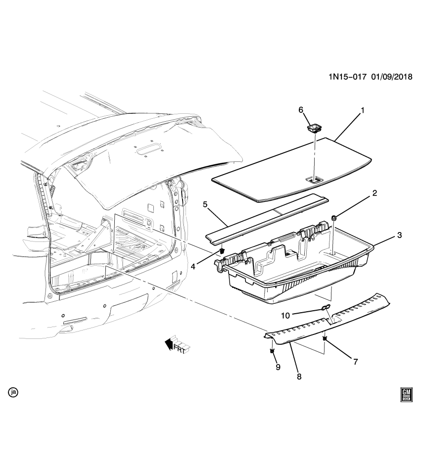 GM 84390858 Trim, Rear Compartment Trim, Passenger Side