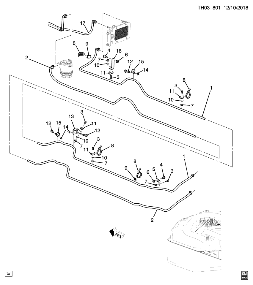 GM 19404767 Clip, Fuel Line