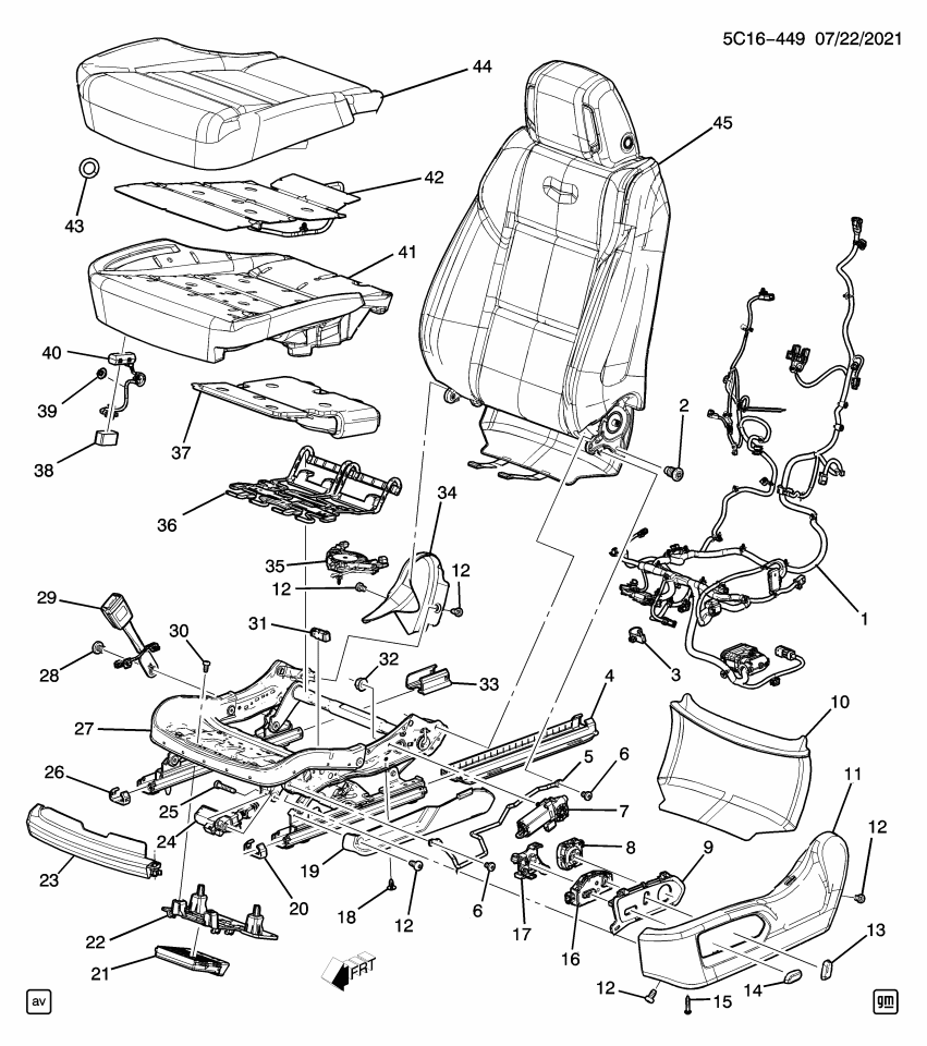 GM 84237400 Cap, Seat Adjuster/Recliner, Front