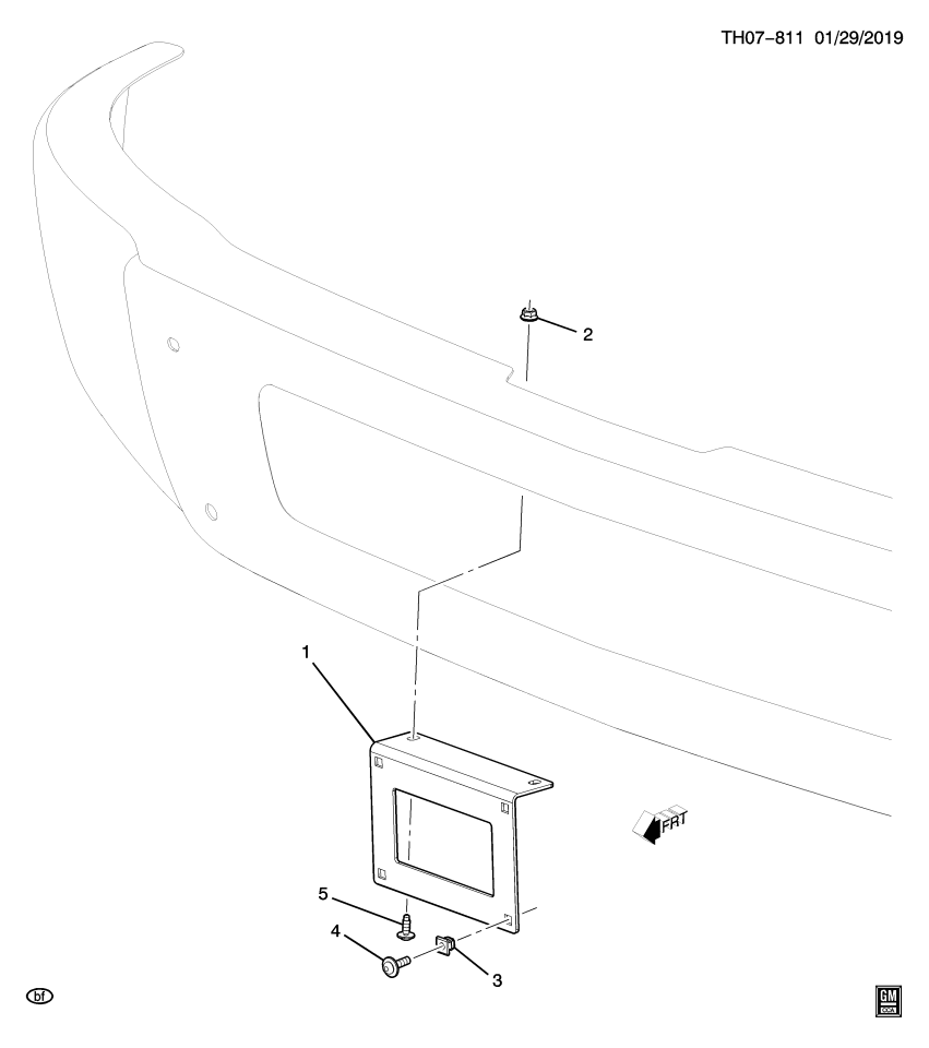 GM 19406336 Bolt, Bumper/Fascia Guard Mounting, Front Upper
