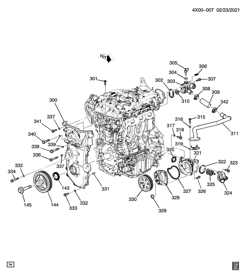 GM 25201449 Pump, Engine Coolant