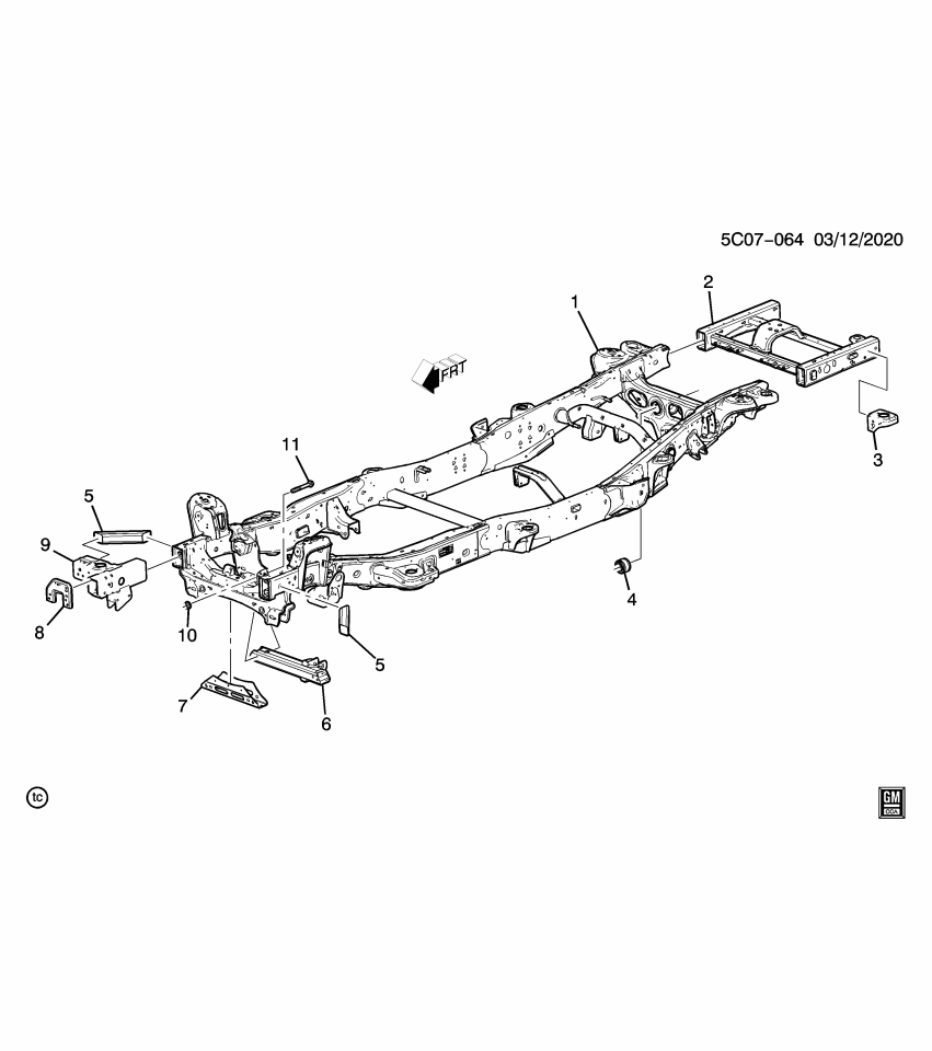 GM 86526250 Frame, Chassis