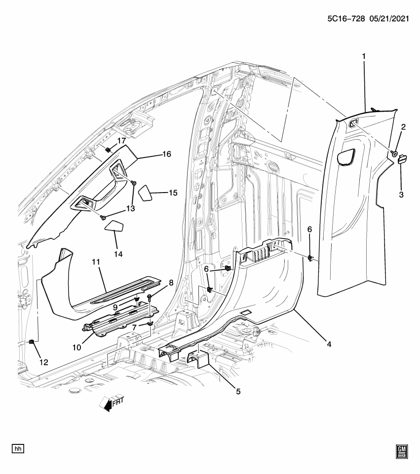 GM 86790854 Molding, Windshield Garnish & Reveal