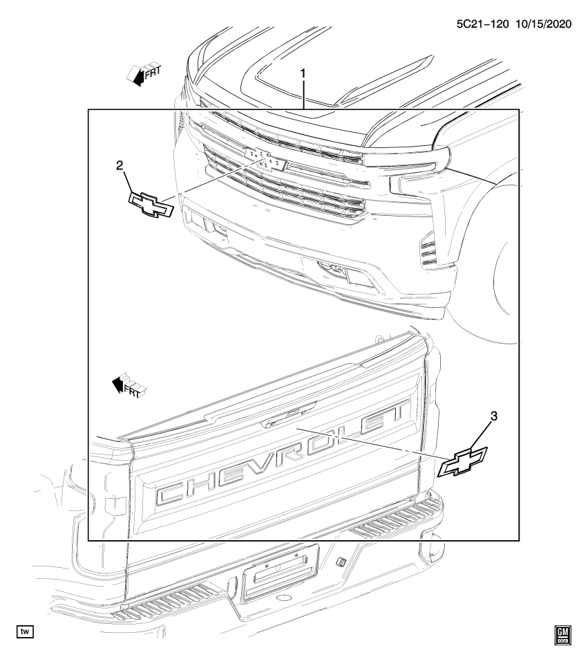 GM 85524932 Emblem Package, Radiator Grille & Ornamentation, Black