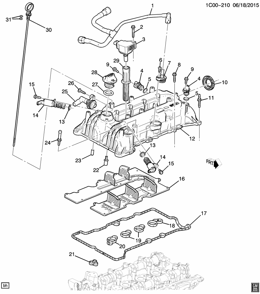 GM 12649042 Gasket, Engine Camshaft & Valve Rocker Cover