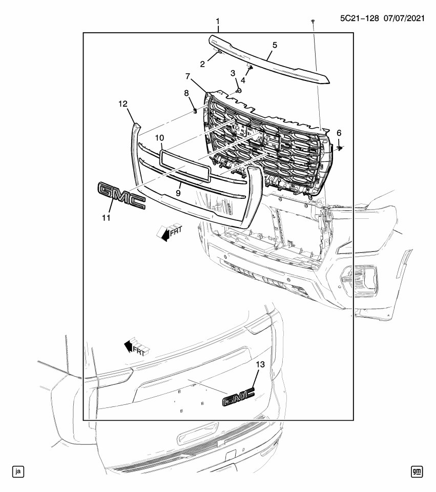 GM 84697938 Grille Package, Radiator Grille, Front