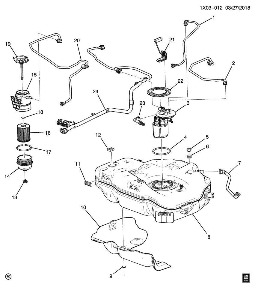 GM 84428488 Plug, Engine Fuel Filter