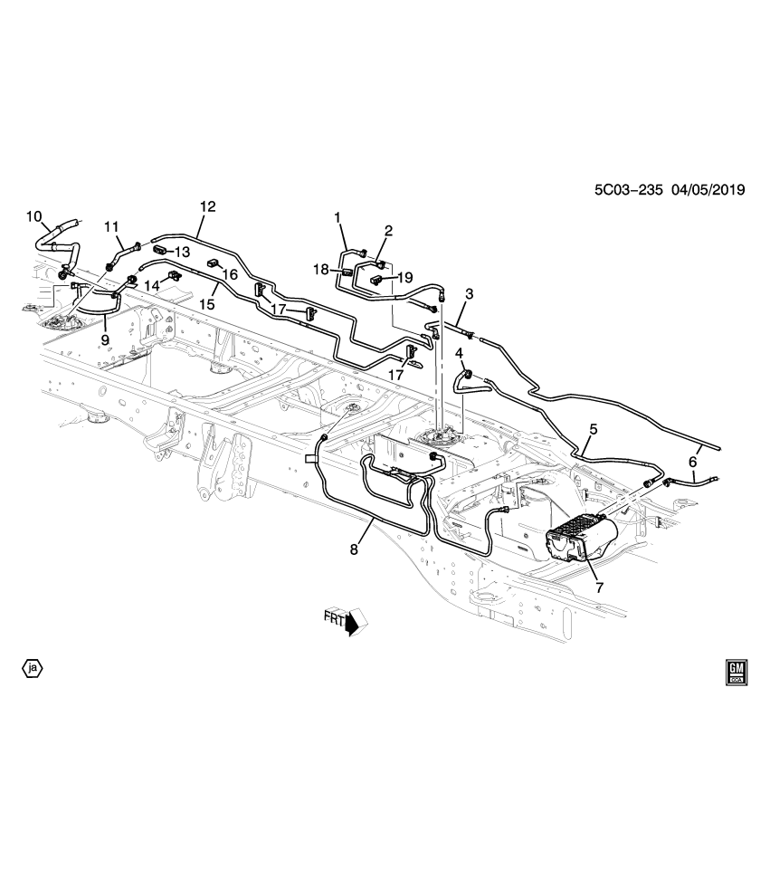 GM 84643876 Hose, Evaporation Emission System(Fuel Tank End), Rear