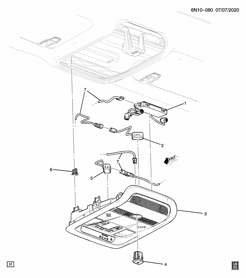 GM 84423427 Console, Overhead Console, Black