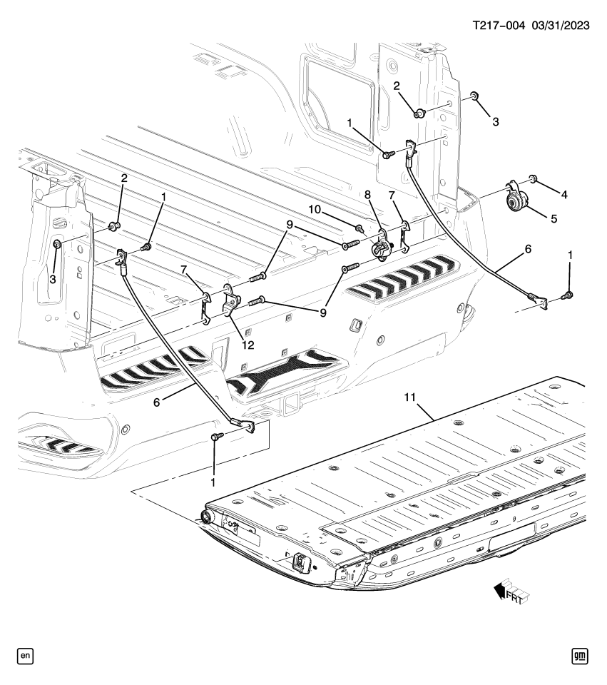 GM 11602028 Bolt, Rear Compartment Lid And End Gate