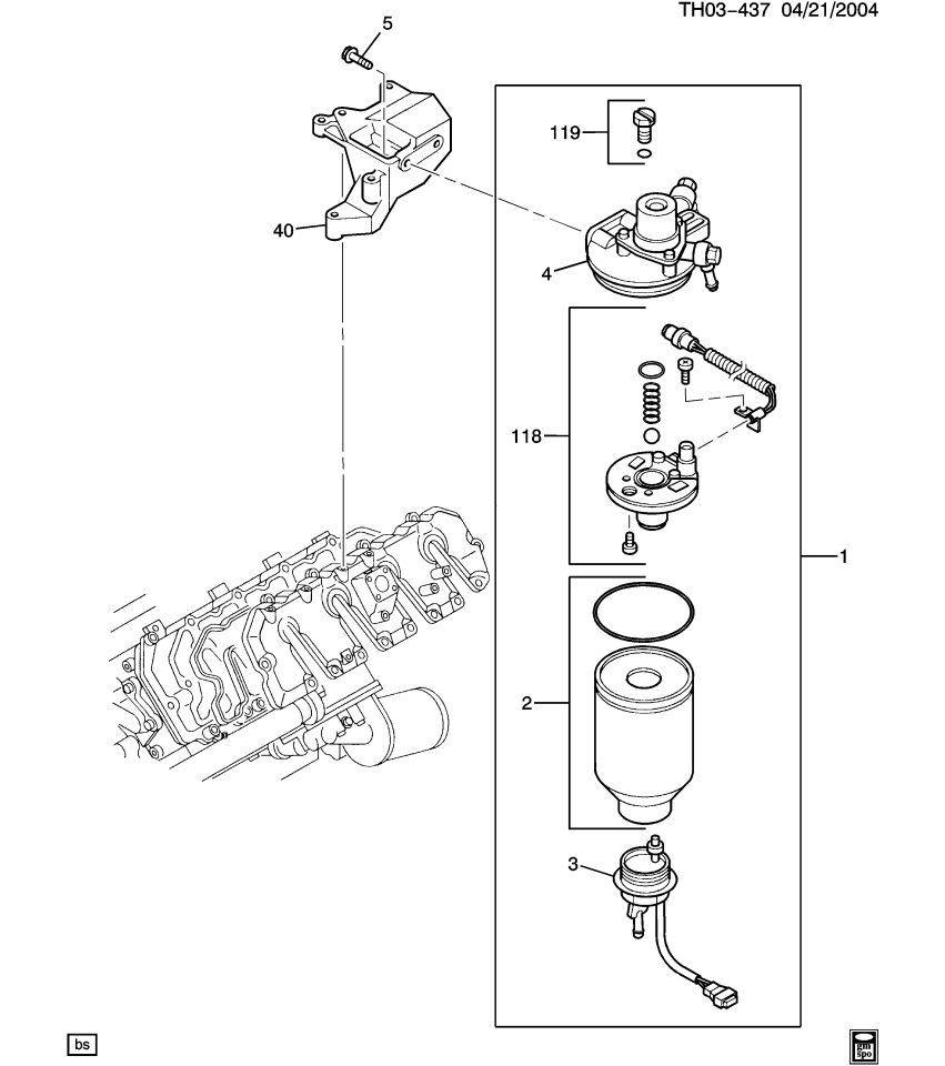 GM 19431541 Filter Kit, Engine Fuel Filter