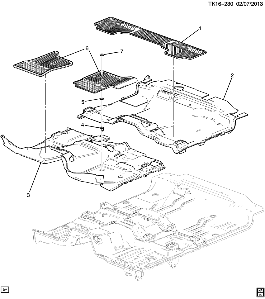 GM 22858618 Mat Package, Front Floor Mat (Vinyl)