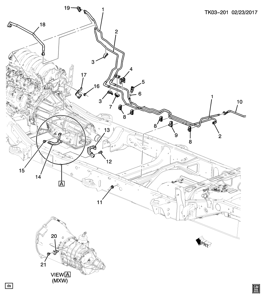 GM 20967838 Hose, Evaporation Emission System(Fuel Tank End)