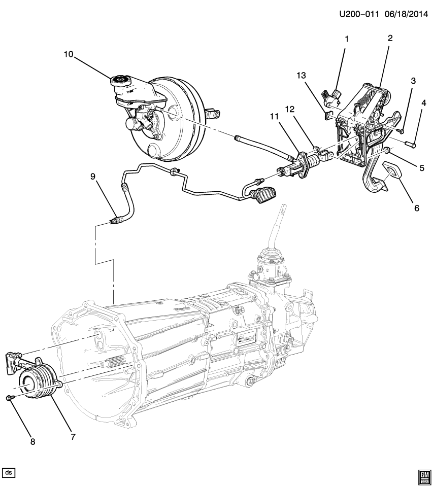 GM 97312338 Pin, Hydraulic Clutch Main Cylinder