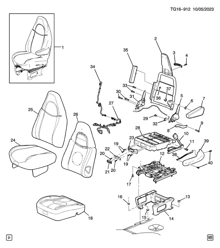 GM 84523918 Harness, Inflatable Restraint System, Front