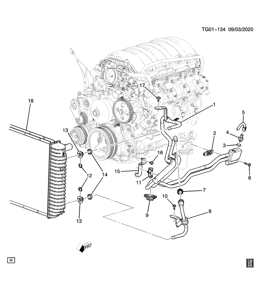 GM 11549414 Clip, Engine Oil Cooler